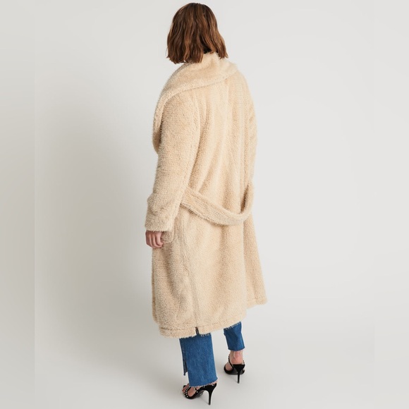 One Teaspoon - The Wonderland Faux Fur Coat - Cream - Picture 3 of 14